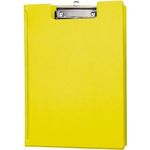 MAUL Klemmbrett-Mappe, DIN A4, mit Folienüberzug, gelb aus Karton mit Folienüberzug, flache Bügelklemme an der - 1 Stück (2339213)