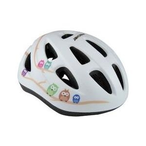 FISCHER Kinder-Fahrrad-Helm "Eule", Größe: S/M Innenschale aus hochfestem EPS, verstellbares, beleuchtetes - 1 Stück (86107)