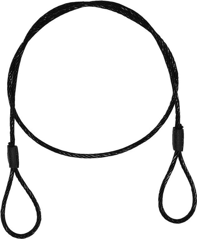 EUROLITE Stahlseil (SC) 900x4mm schwarz ohne Verbinder (58010455)