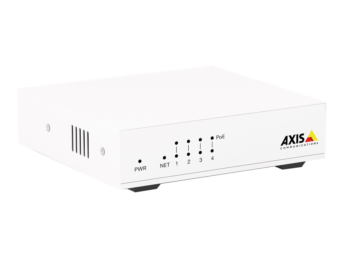 Axis D8004 Unmanaged PoE Switch 4-Port 10/100 Fast Ethernet PoE+ 60 W Weiß