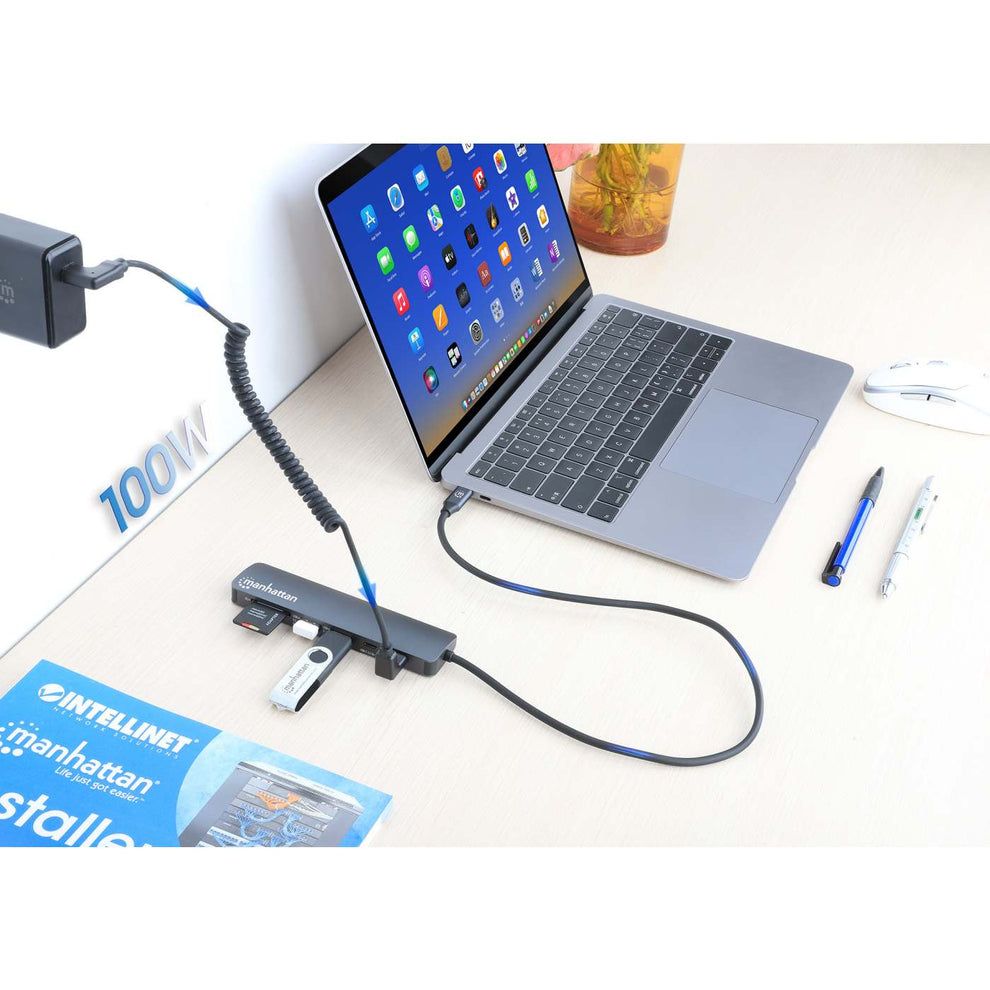 Manhattan 190442 Dockingstation USB-C 3.2 Gen 1 HDMI Space-grau