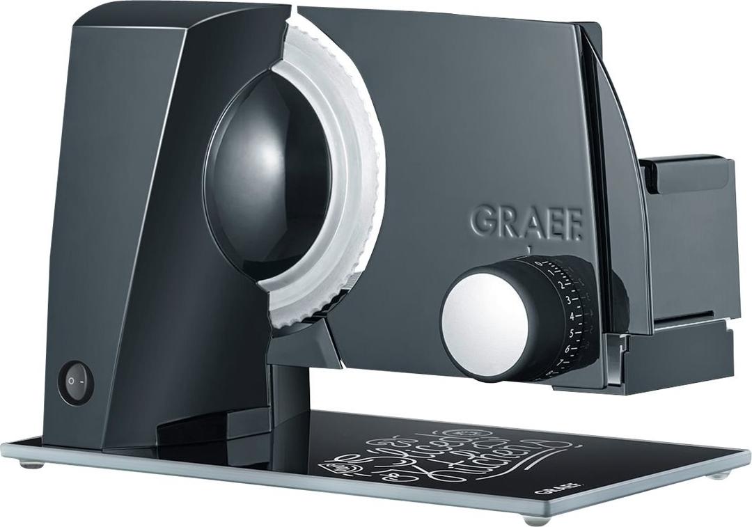 Graef Elektro-Allesschneider, Metall-Ausführung, freitragende Konstruktion, Messerausführung Edelsta (S12002)