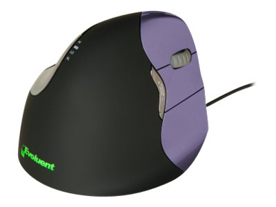 Evoluent VerticalMouse 4 Small USB Vertikale Maus Schwarz, Violett