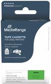 MediaRange Schriftbandkassette schwarz auf grün 8m x 24mm (MRBTZ751)