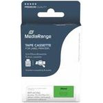 MediaRange Schriftbandkassette schwarz auf grün 8m x 24mm (MRBTZ751)