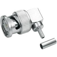 Telegärtner BNC-Kabelwinkelstecker Crimp G13, G50 75 Ohm, löt/crimp, A0504, G13 (0.4/2.5)  - 1 Stück (J01002A0029)