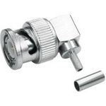 Telegärtner BNC-Kabelwinkelstecker Crimp G13, G50 75 Ohm, löt/crimp, A0504, G13 (0.4/2.5)  - 1 Stück (J01002A0029)