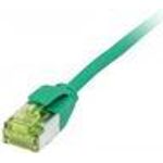 Patchkabel RJ45, CAT6A 500Mhz,10m, grün, U/FTP, slimline rund d=3,8mm, TPE/LSZH(Superflex), AWG32, mitCat.7 Rohkabel, Synergy 21 (S217359V3)
