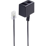 shiverpeaks ®-BASIC-S--Western-Stecker 8/4 auf TAE N-+ Western-Kupplung 6/4, 0,15m (BS71270-8)