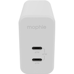 ZAGG MOPHIE ACCESSORIES WALL ADAPTER USBC PD DUAL 67W GAN WHITE EU 2X (409909304)