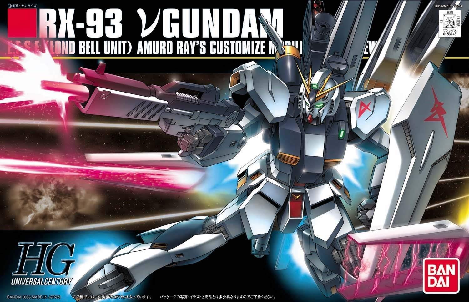 Bandai HGUC 086 RX-93 Nu GUNDAM Spielzeug-Actionfigur Erwachsene & Kinder (GUN57953)