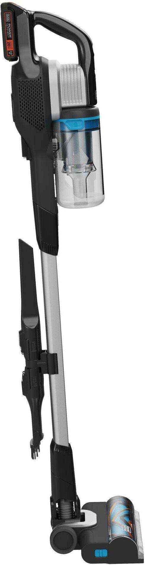Black & Decker BHFEB520D1 2-in-1-Stabstaubsauger 20V Akku 56 min Schwarz/Transparent/Weiß