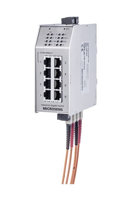 Microsens Industrial Gigabit Ethernet Switch 1x 10/100/1000Base-T 7x10/100Base-TX (MS650851M)