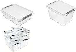 keeeper Aufbewahrungsbox/Clipbox Lara, 8,35 Liter natur-transparent, Deckel zuverlässig durch seitliche Clips - 1 Stück (1103000100000)