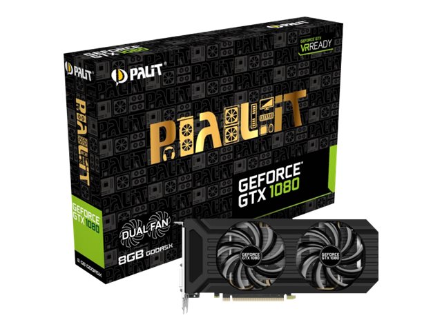 Palit GeForce GTX 1080 Dual 8 GB GDDR5X Grafikkarte Schwarz