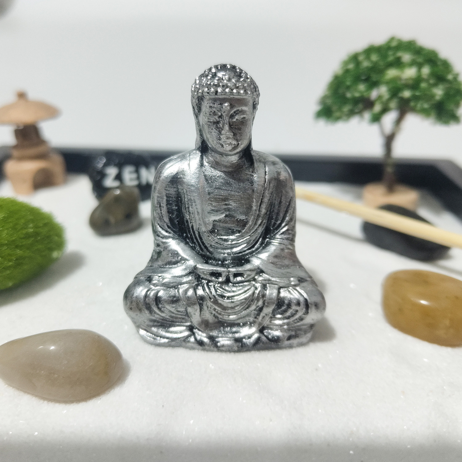 Mad Monkey Zen Garten Briefbeschwerer Schwarz