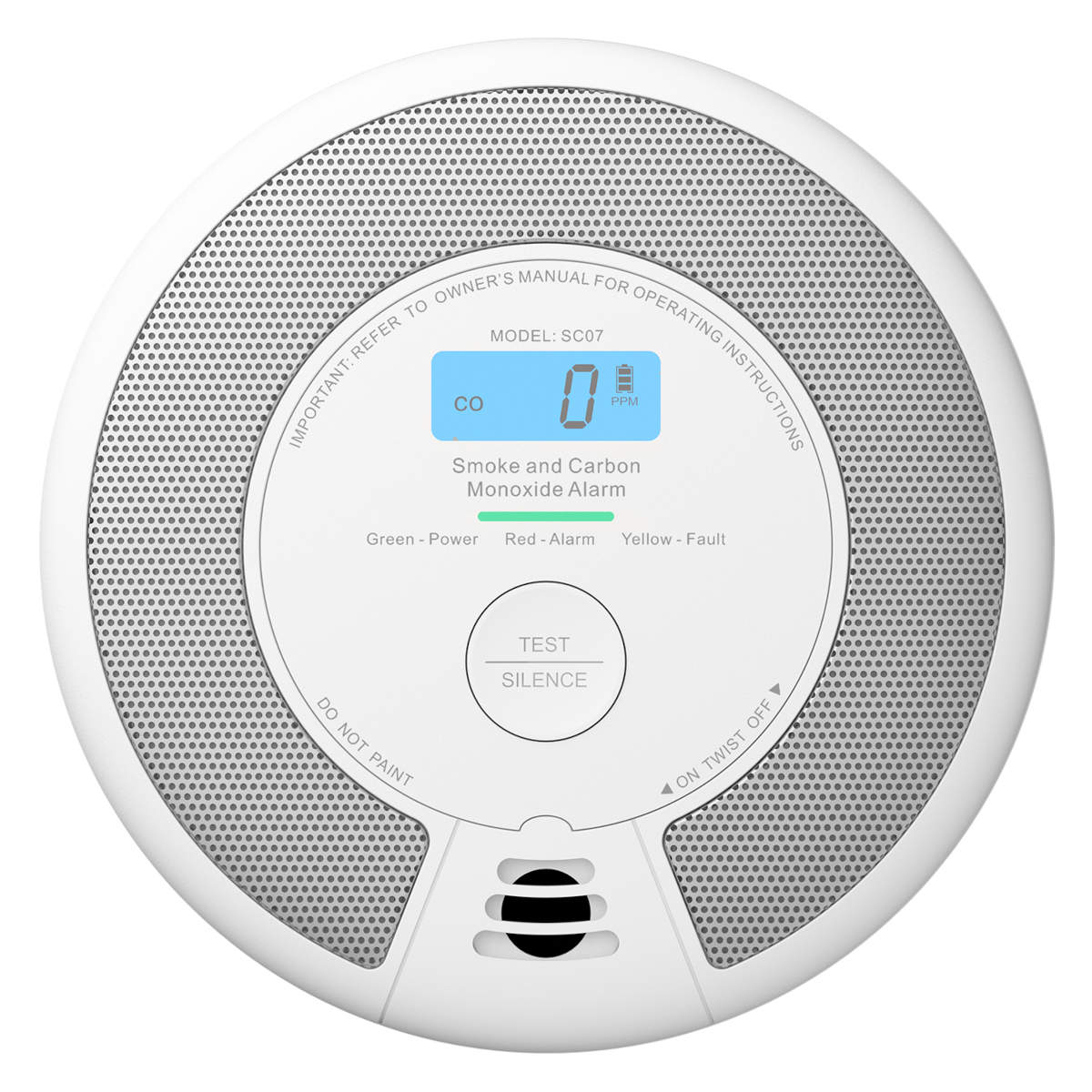 X-Sense SC07 Rauch- und Kohlenmonoxidmelder Kabellos 85 dB Weiß Grau