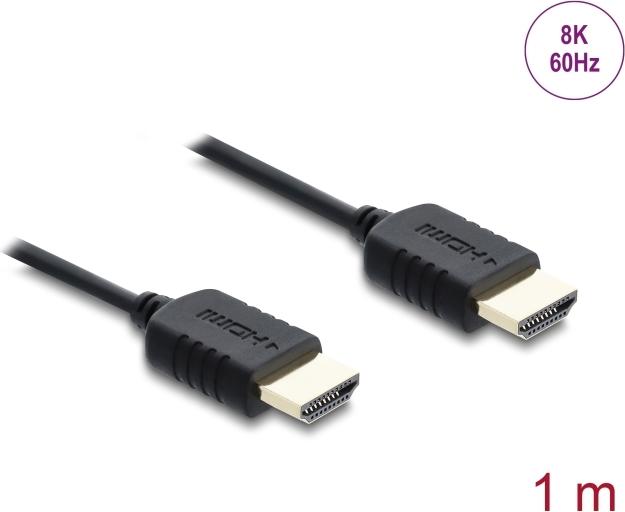 Delock Koaxiales High Speed HDMI Kabel 8K 60 Hz 48 Gbps mit Geflechtmantel (81681)
