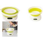 Little balance Küchenwaage Bol Up, faltbar, weiß / hellgrün elektronische Waage inkl. faltbarer Schüssel, - 1 Stück (LB 8064)