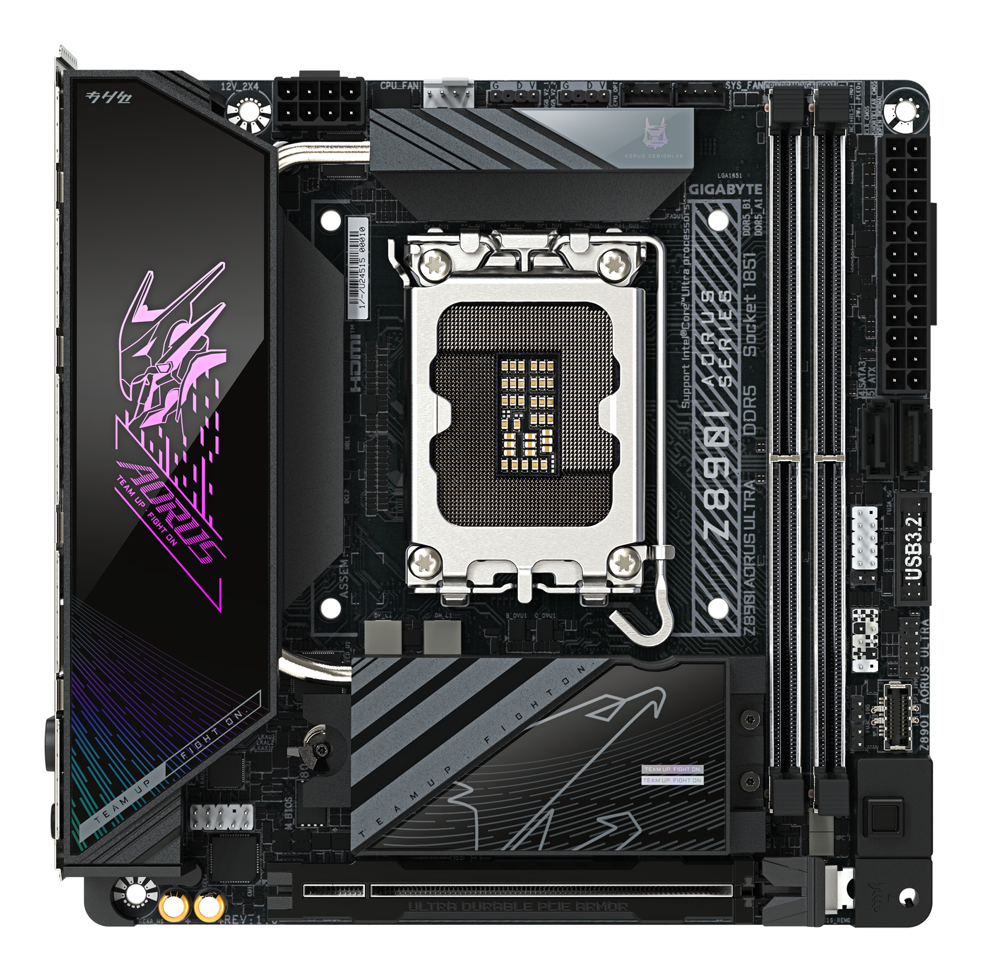 Gigabyte AORUS Z890I ULTRA Mainboard Mini-ITX LGA 1851 Wi-Fi 7 DDR5 Schwarz