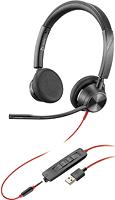 POLY Blackwire 3325 Kopfhörer Kabelgebunden Kopfband Büro/Callcenter USB Typ-A Schwarz (214016-101)