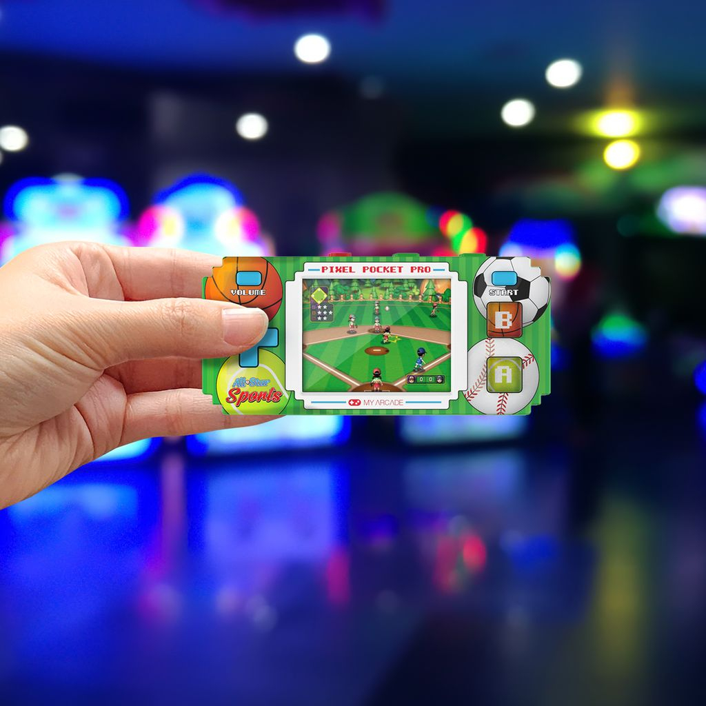 dreamGEAR My Arcade Pixel Pocket Pro All-Star Sports Tragbare Spielkonsole 2" Grün