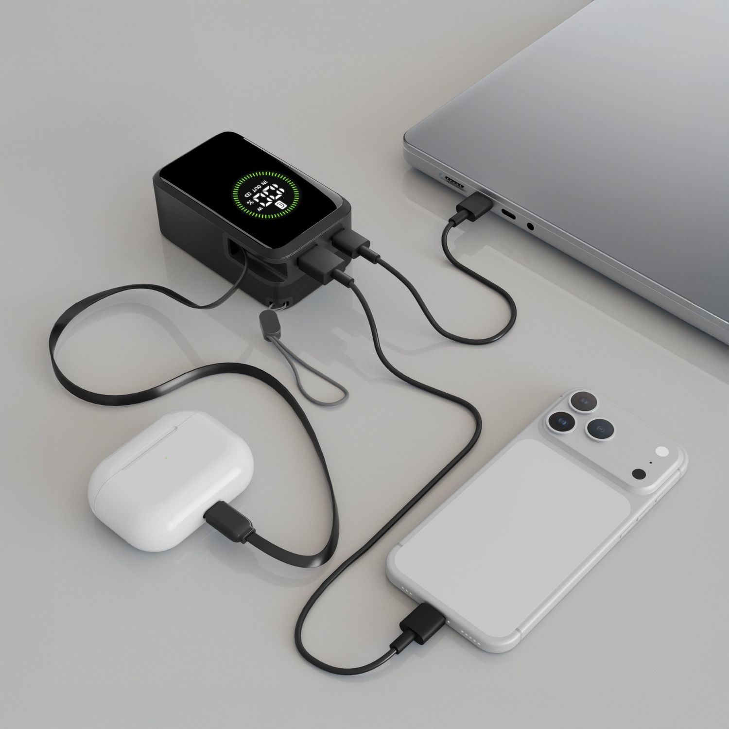 Cellularline ROLLER 10000 10000 mAh 45 W Powerbank Schwarz