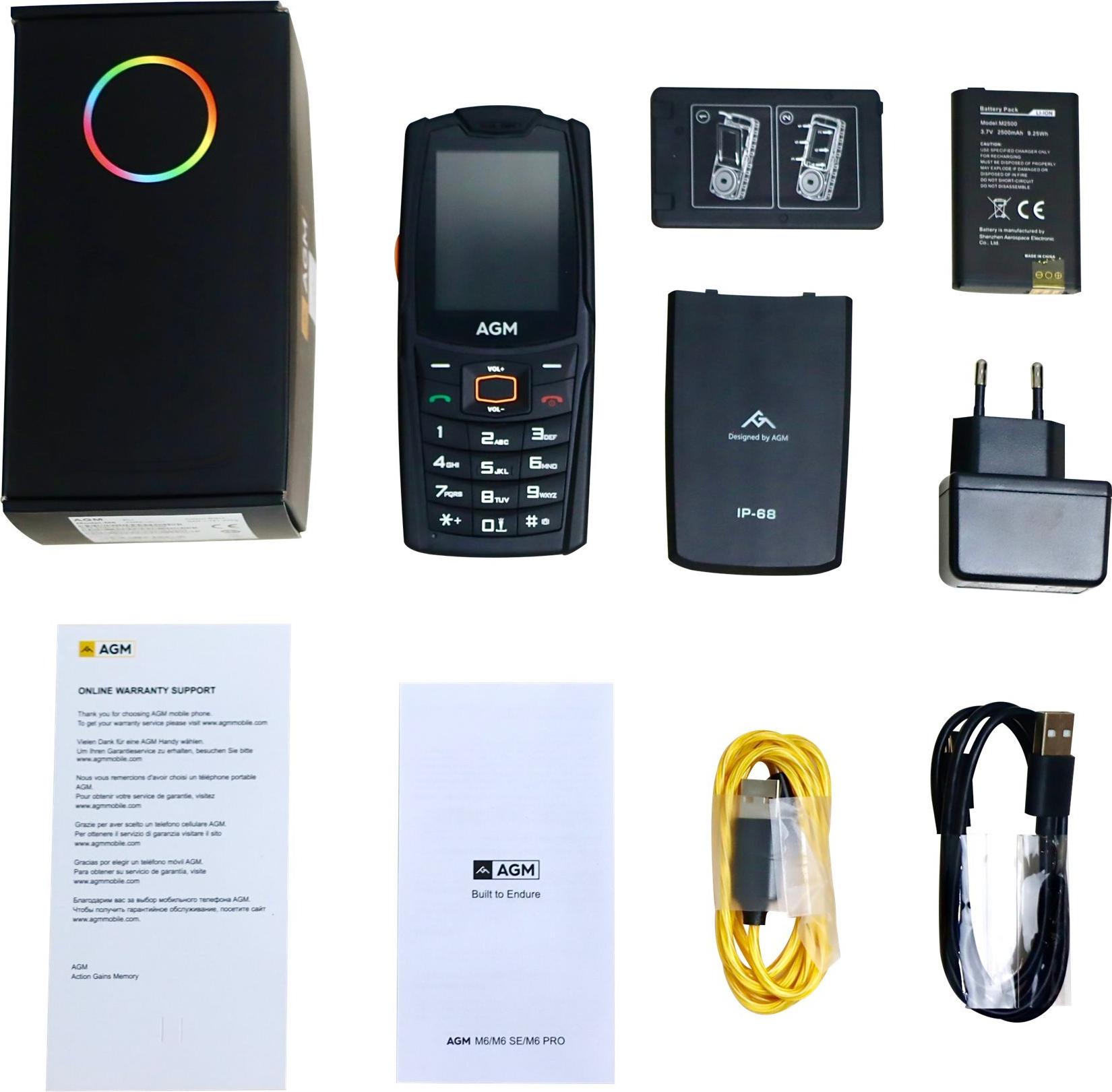 AGM M6 4G Outdoor 2,4" Feature Phone Dual-SIM Schwarz