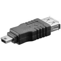 Wentronic Goobay USB 2.0 Hi-Speed Adapter, USB 2.0-Buchse (Typ A) - USB 2.0-Buchse (Typ A) > USB 2.0 Mini-Stecker (Typ B, 5-Pin) (33344)