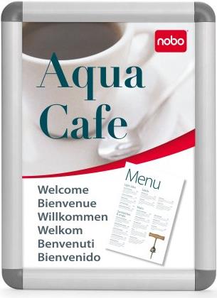 Nobo Plakatrahmen A4 25 mm Aluminium Silber