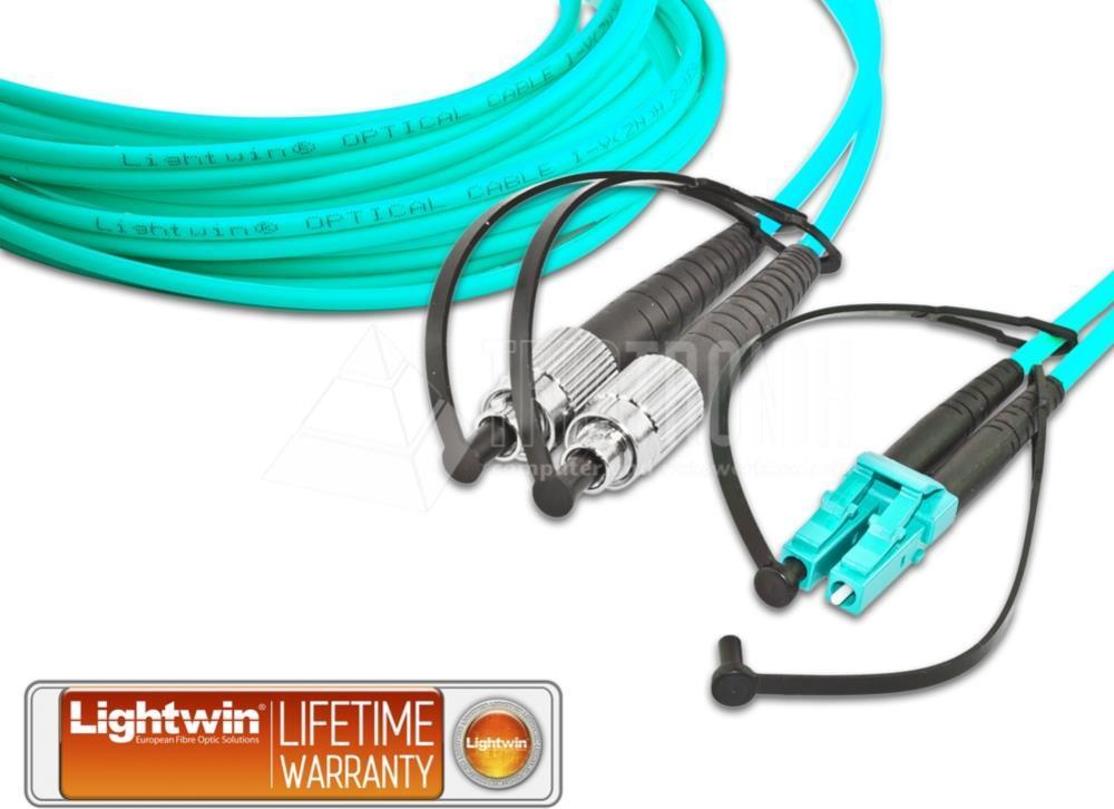 Lightwin LDP-50 FC-LC 1.0 OM3 Glasfaserkabel 1 m LSOH 2x FC 2x LC Türkis (LDP-50 FC-LC 1.0 OM3)