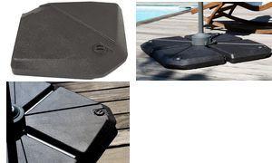 EDA Ballastplatte für Pendelschirm, zum Füllen, dunkelgrau zum Befüllen mit Wasser oder Sand, UV-beständig - 1 Stück (019680 G.GF)