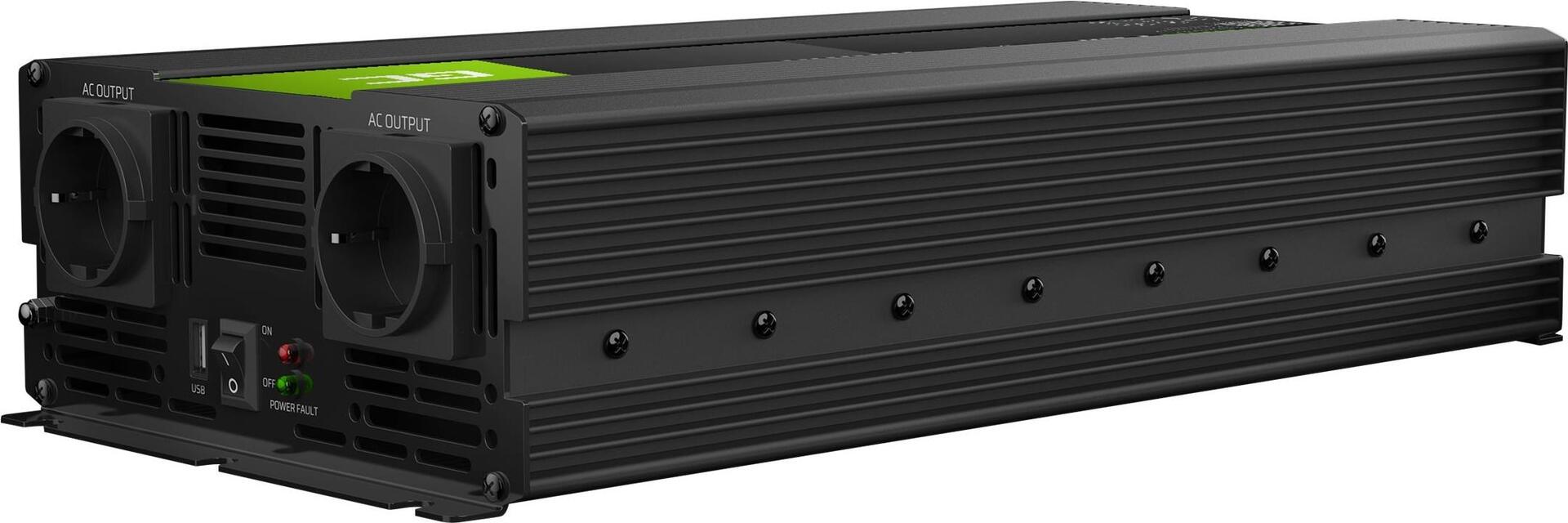 Green Cell INV20 Wechselrichter DC 24 V auf 230 V 4000 W Schwarz