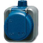 Busch Jaeger 2083-0-0343 Steckdose CEE 7/3 Blau - Grau (2083-0-0343)