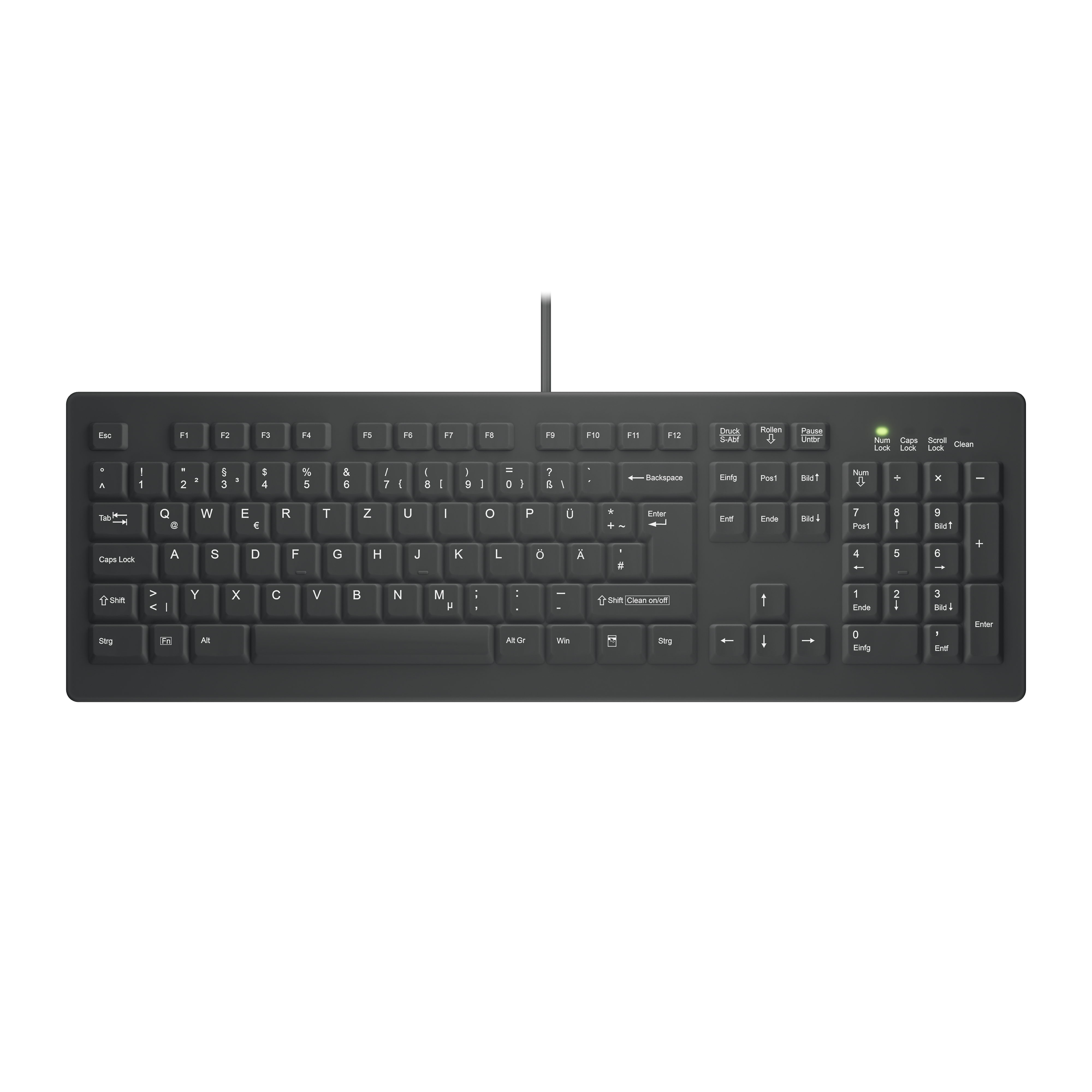 Active Key MedicalKey AK-C8100 kabelgebundene Tastatur USB QWERTZ Schwarz