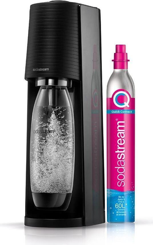 SodaStream Soda Maker Terra black Schwarz QC with CO2 & 1L PET bottle (1012811411) (1012811411)