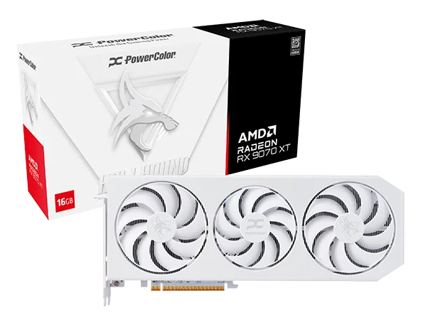 PowerColor Hellhound Radeon RX 9070 XT 16 GB GDDR6 Spectral White