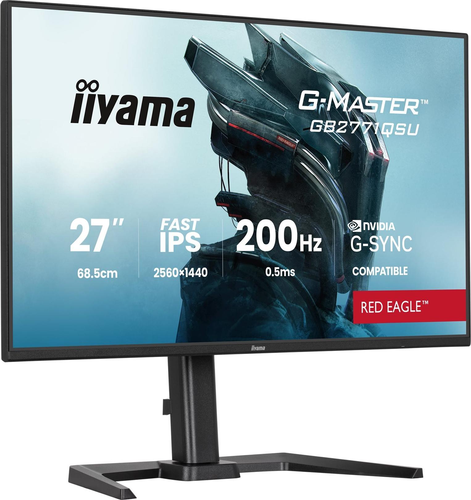 iiyama G-MASTER Red Eagle GB2771QSU-B1 27" QHD Fast IPS 200 Hz Schwarz, Matte