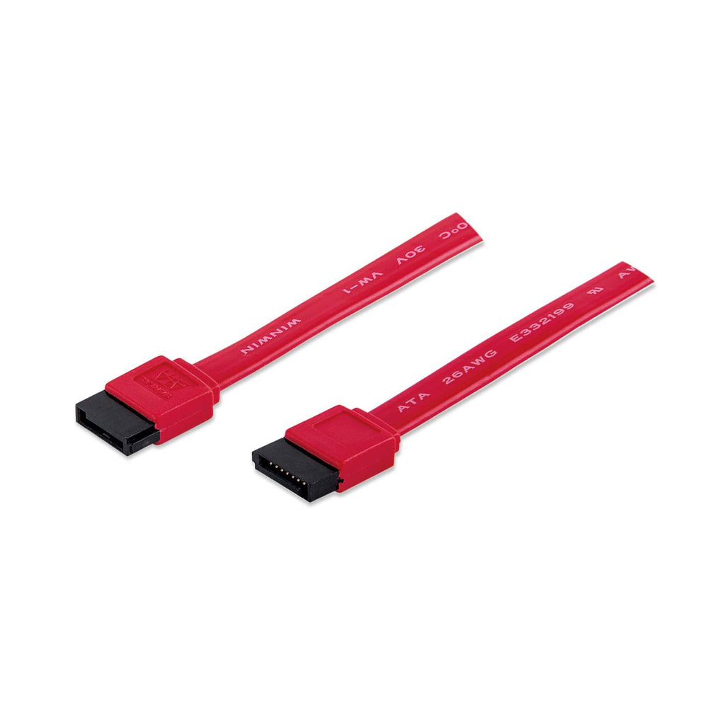 Manhattan SATA Data Cable 7-Pin 50 cm Male to Male 6 Gbps Rot
