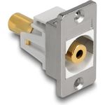 Delock Panel Mount Klinkenbuchse 3.5mm 3 Pin zu 3 vergoldet silber (90883)