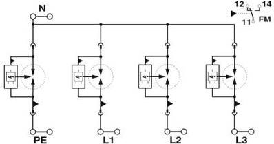 Phoenix FLT-SEC-P-T1-3S-440/35FM 2908264 Blitzstromableiter Typ 1 (2908264)