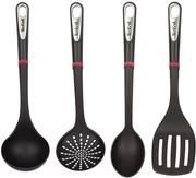 Tefal K206S4 INGENIO Küchenhelfer-Set 4 Teile, rot / schwarz (K206S4)