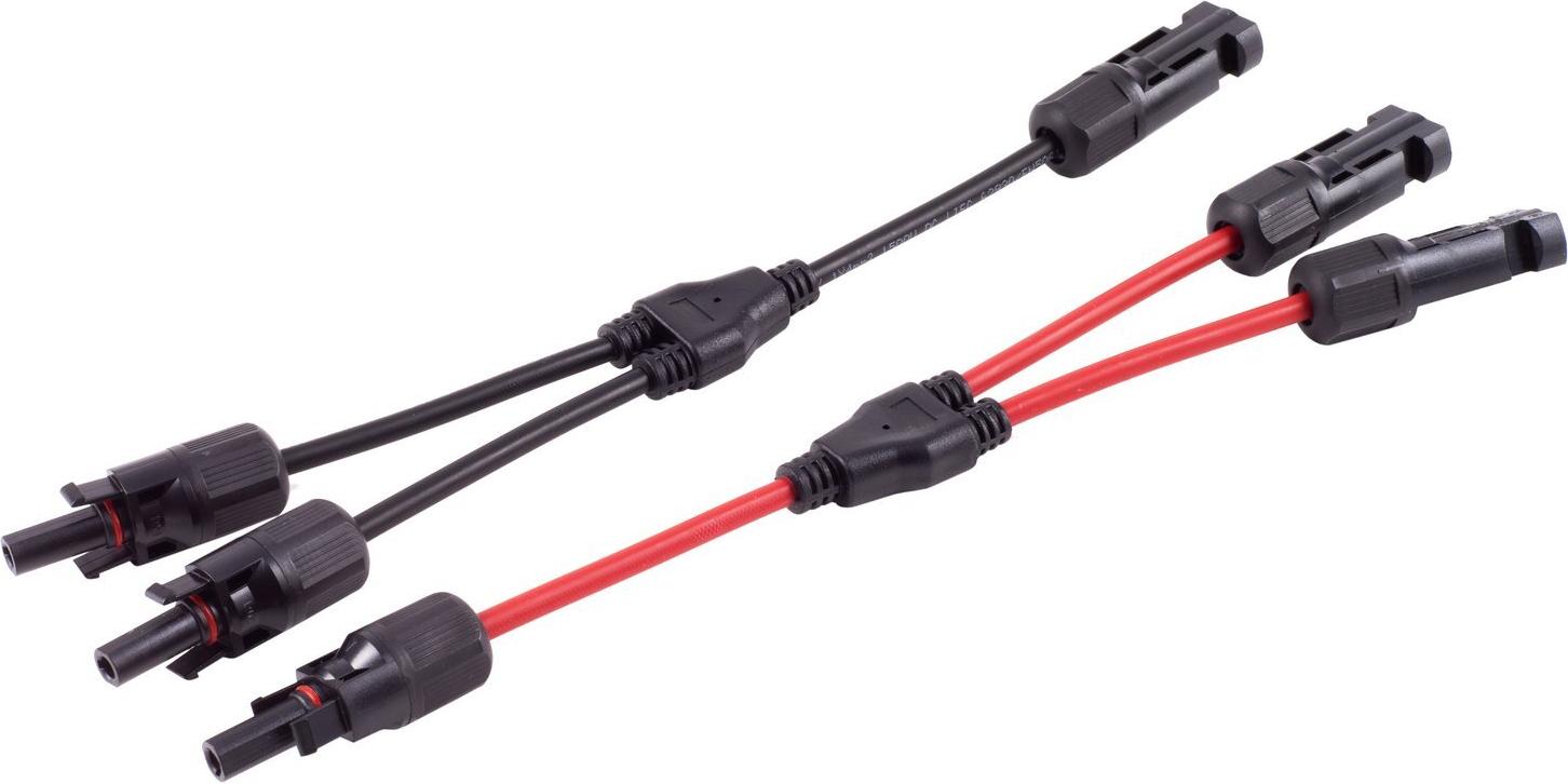 shiverpeaks ®-PV4 T-Adapterkabel Set, 2/1, 4mm², rot/schwarz, 30cm (BS02-21022)