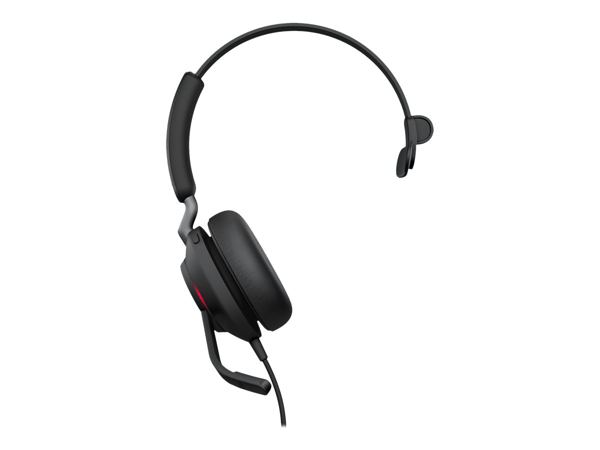 Jabra Evolve2 40 SE MS Mono On-Ear Headset USB-A Schwarz