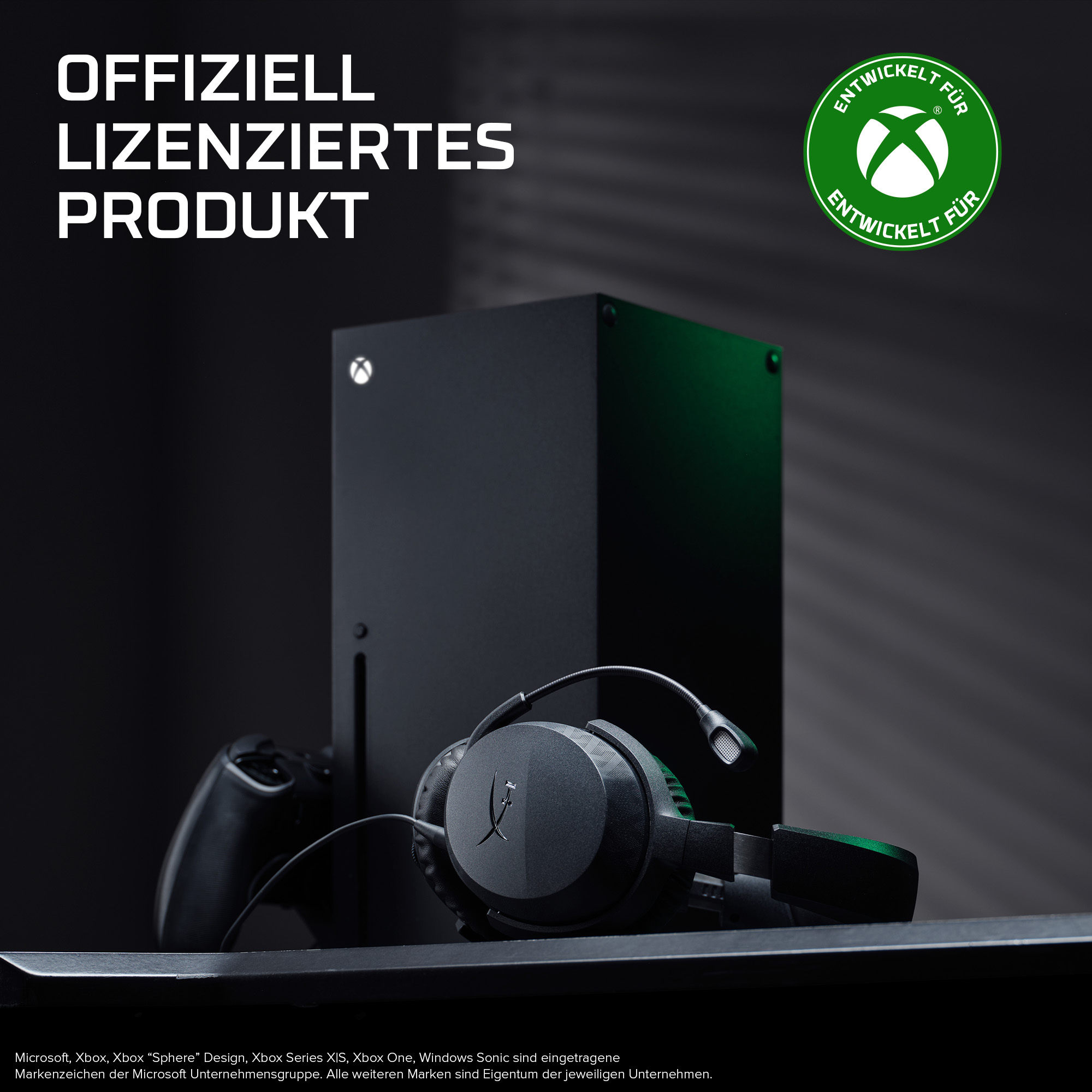 HyperX Cloud Stinger 3 Gaming-Headset Xbox, kabelgebunden, Schwarz