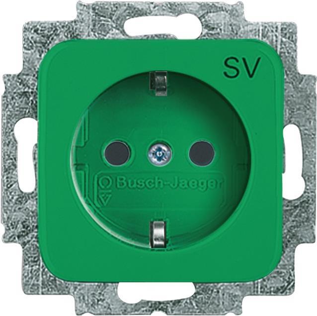 Busch-Jaeger 2CKA002011A6259 Steckdose Typ F Grün (2CKA002011A6259)