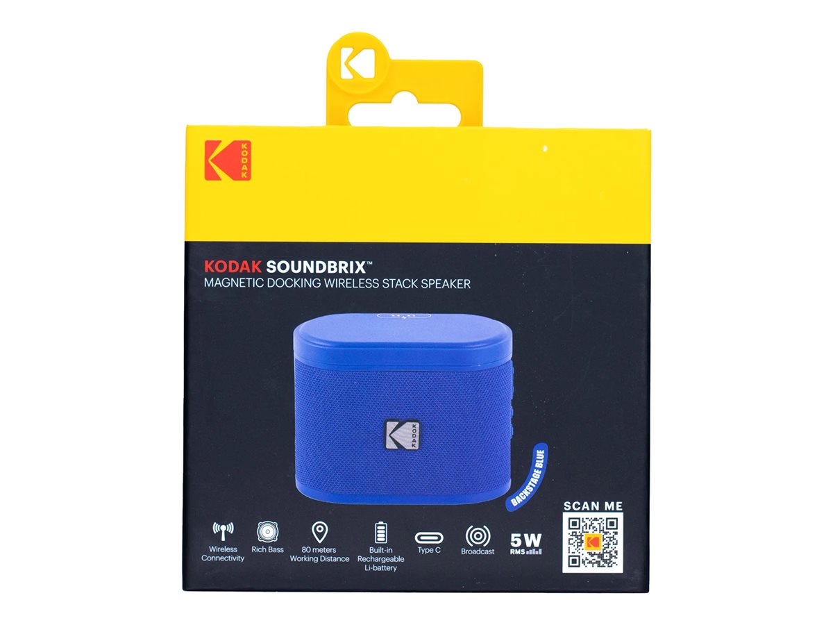 Kodak SoundBrix Tragbarer Bluetooth-Lautsprecher 5 W Backstage Blau