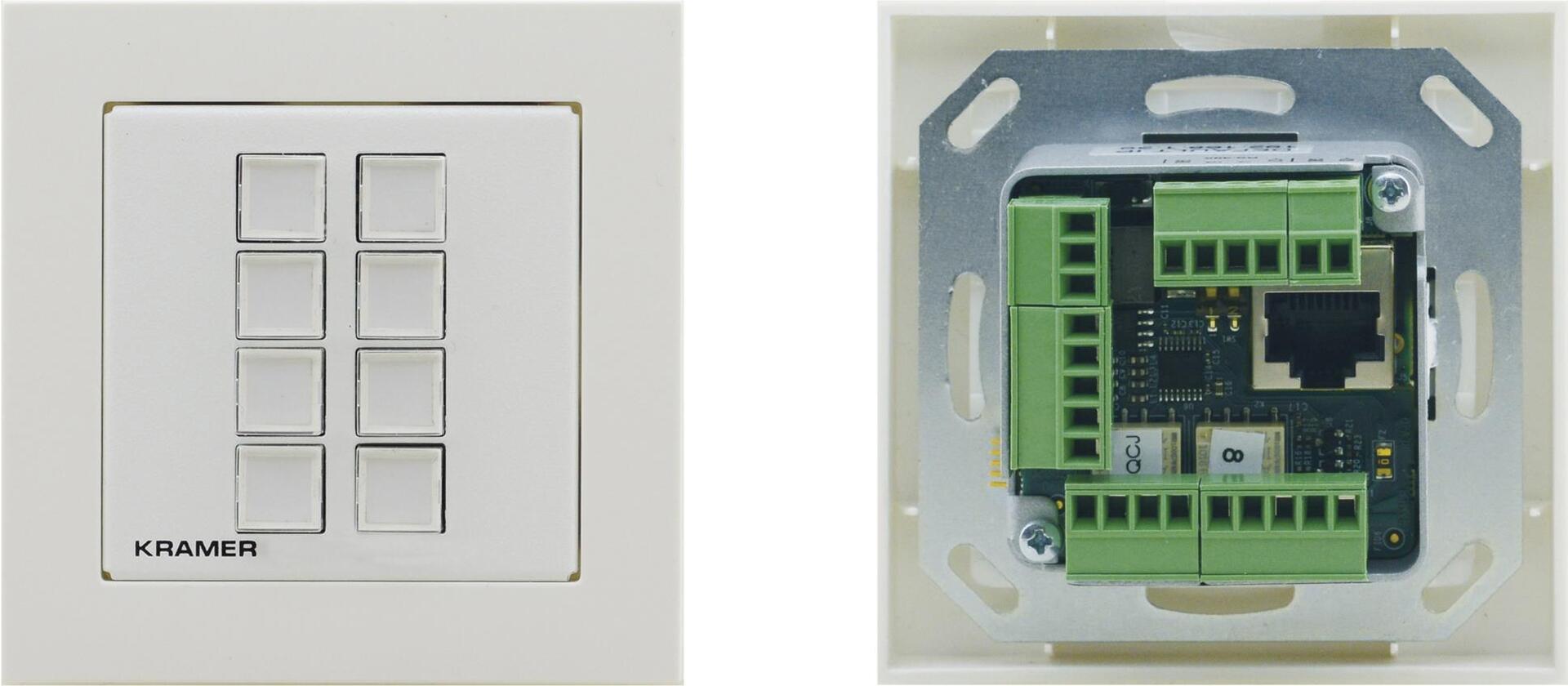 Kramer Electronics RC-208/EU-80/86(W) Druckknopf Panel Weiß (30-804750390)