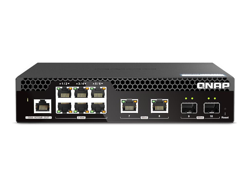 QNAP QSW-M2106R-2S2T Web Managed Series Switch L2 10 Ports Schwarz