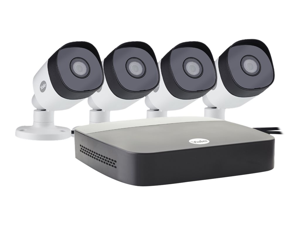 Yale Essentials Smart Home CCTV Kit DVR 4 Kanäle 1 TB 4 Kameras Full HD Outdoor Schwarz, Weiß